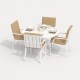 IdealPatio - Обеденная группа Ideal Patio Diva Alba 110 Цвет: белый, бежевый IdealPatio - Обеденная группа Ideal Patio Diva Alba 110 Цвет: белый, бежевый