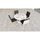 Gardenini - Обеденная зона Gardenini Voglie Round White Антрацит со стульями Voglie