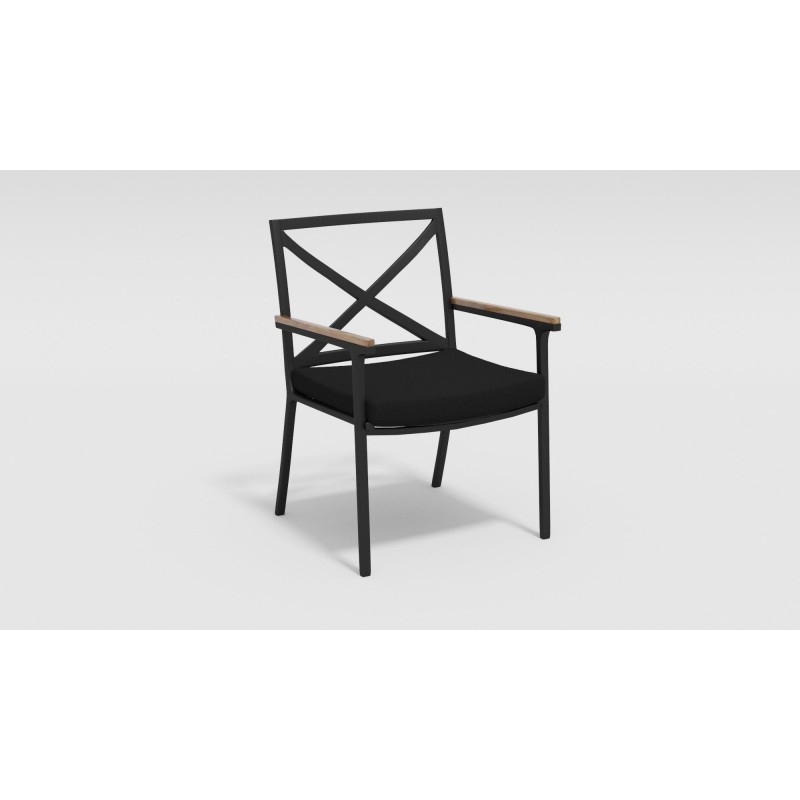 Gardenini - Обеденная зона Gardenini Calma Carbon 220 Черный со стульями Calma
