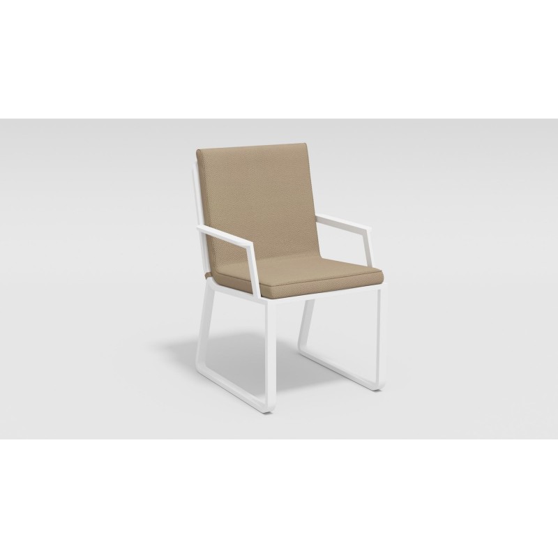 Gardenini - Обеденная зона Gardenini Voglie White 180 Бежевый со стульями Voglie Armrest