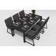 Gardenini - Обеденная зона Gardenini Malia Carbon 200 Антрацит со стульями Voglie Armrest