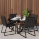 Gardenini - Обеденная зона Gardenini Primavera Carbon Черный с стульями Voglie Armrest