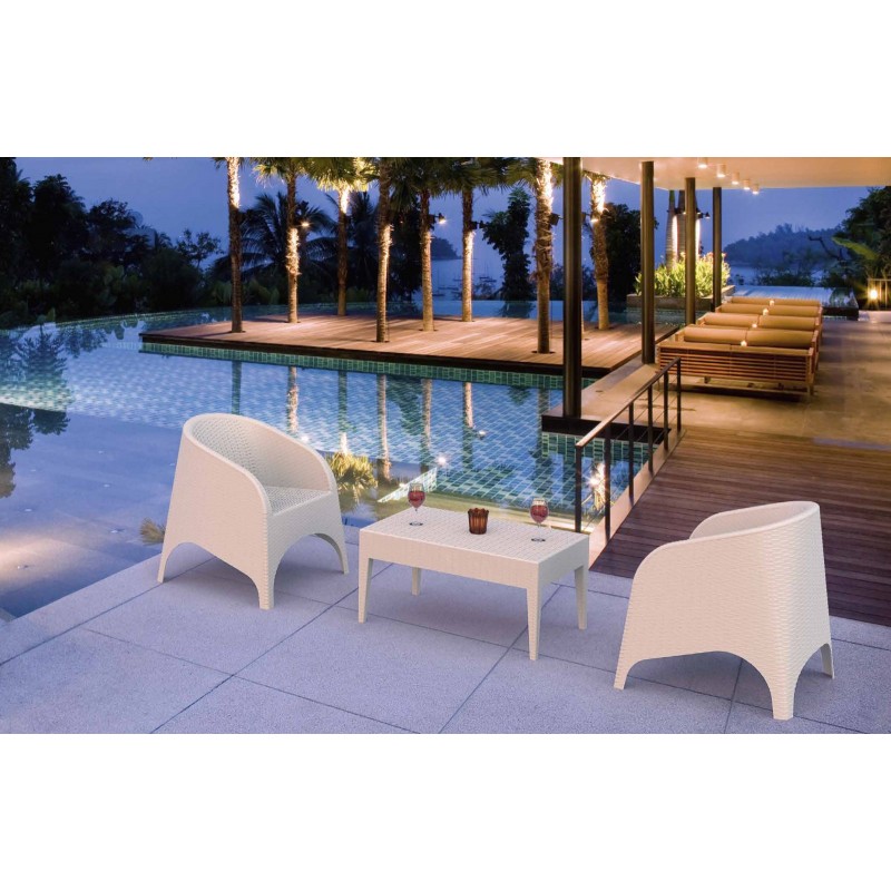 SiestaContract - Кресло плетеное Siesta Contract Aruba Цвет: белый SiestaContract - Кресло плетеное Siesta Contract Aruba Цвет: белый