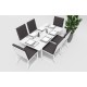 Gardenini - Обеденная зона Gardenini Voglie White 180 Антрацит со стульями Voglie