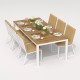 IdealPatio - Обеденная группа Ideal Patio Tella Gira 200 Цвет: белый, бежевый IdealPatio - Обеденная группа Ideal Patio Tella Gira 200 Цвет: белый, бежевый