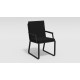 Gardenini - Обеденная зона Gardenini Malia Carbon 200 Черный со стульями Voglie Armrest