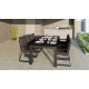 Gardenini - Обеденная зона Gardenini Malia Carbon 200 Антрацит со стульями Voglie Armrest