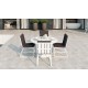 Gardenini - Обеденная зона Gardenini Voglie Round White Антрацит со стульями Voglie