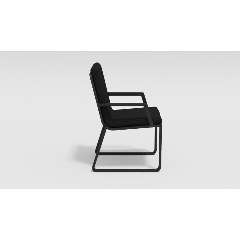 Gardenini - Обеденная зона Gardenini Malia Carbon 200 Черный со стульями Voglie Armrest