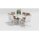Gardenini - Обеденная зона Gardenini Voglie White 180 Бежевый со стульями Voglie