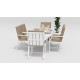 Gardenini - Обеденная зона Gardenini Voglie White 180 Бежевый со стульями Voglie Armrest