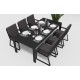 Gardenini - Обеденная зона Gardenini Malia Carbon 180 Антрацит со стульями Voglie Armrest