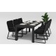 Gardenini - Обеденная зона Gardenini Malia Carbon 200 Черный со стульями Voglie Armrest