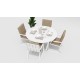 Gardenini - Обеденная зона Gardenini Primavera White Бежевый с стульями Voglie Armrest
