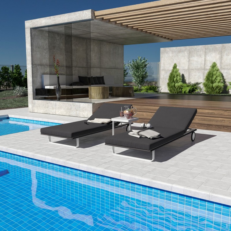 IdealPatio - Шезлонг Ideal Patio Costa Цвет: белый, антрацит IdealPatio - Шезлонг Ideal Patio Costa Цвет: белый, антрацит