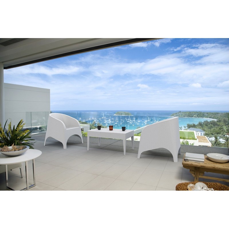 SiestaContract - Кресло плетеное Siesta Contract Aruba Цвет: белый SiestaContract - Кресло плетеное Siesta Contract Aruba Цвет: белый