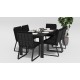 Gardenini - Обеденная зона Gardenini Malia Carbon 180 Черный со стульями Voglie Gardenini - Обеденная зона Gardenini Malia Carbon 180 Черный со стульями Voglie