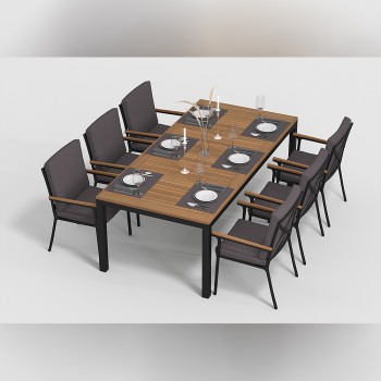 Обеденная зона Gardenini Bella Calma S 220 Цвет: Карбон, антрацит