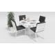 Gardenini - Обеденная зона Gardenini Voglie Round White Антрацит со стульями Voglie