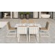 Gardenini - Обеденная зона Gardenini Voglie White 180 Бежевый со стульями Voglie