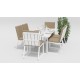 Gardenini - Обеденная зона Gardenini Voglie White 180 Бежевый со стульями Voglie