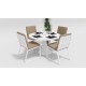 Gardenini - Обеденная зона Gardenini Voglie Round White Бежевый со стульями Voglie