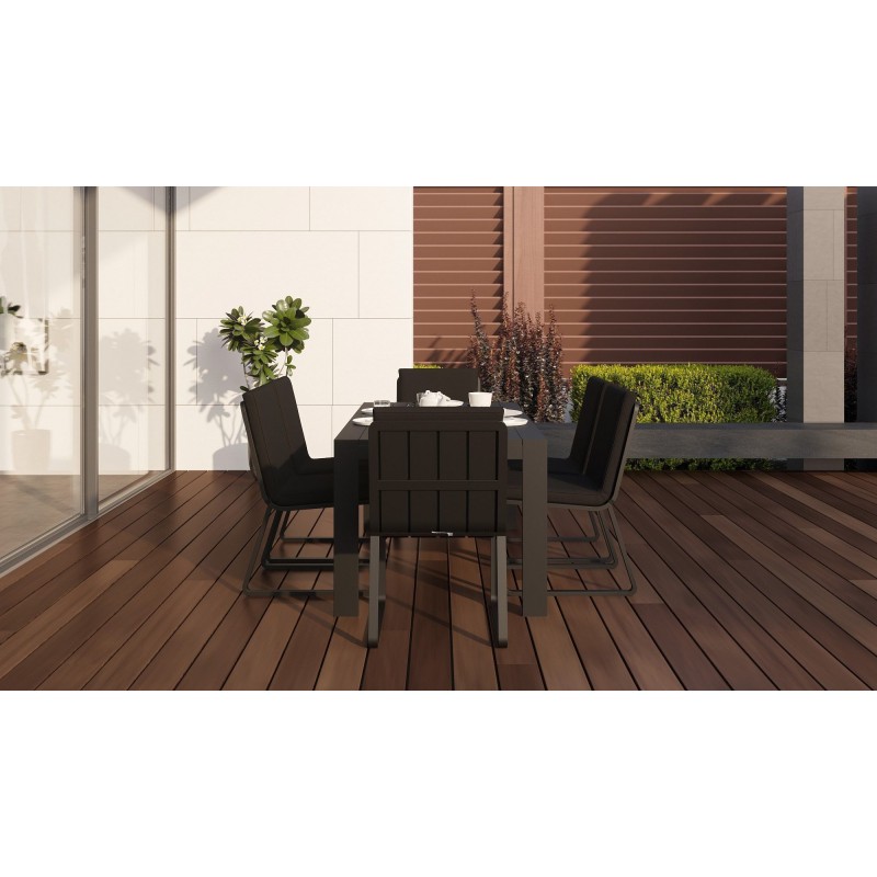 Gardenini - Обеденная зона Gardenini Malia Carbon 180 Черный со стульями Voglie Gardenini - Обеденная зона Gardenini Malia Carbon 180 Черный со стульями Voglie