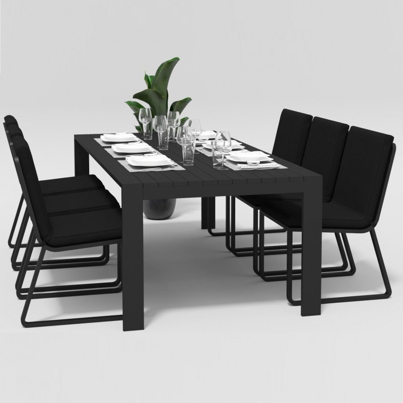 Gardenini - Обеденная зона Gardenini Malia Carbon 220 Черный со стульями Voglie Gardenini - Обеденная зона Gardenini Malia Carbon 220 Черный со стульями Voglie