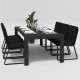 Gardenini - Обеденная зона Gardenini Malia Carbon 220 Черный со стульями Voglie Gardenini - Обеденная зона Gardenini Malia Carbon 220 Черный со стульями Voglie