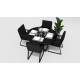 Gardenini - Обеденная зона Gardenini Primavera Carbon Черный с стульями Voglie Armrest