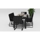 Gardenini - Обеденная зона Gardenini Malia Carbon 180 Черный со стульями Voglie Armrest