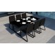 Gardenini - Обеденная зона Gardenini Voglie Carbon 220 Черный со стульями Voglie Armrest