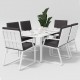 Gardenini - Обеденная зона Gardenini Voglie White 180 Антрацит со стульями Voglie Armrest