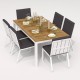 IdealPatio - Обеденная группа Ideal Patio Tella Gira 180 Цвет: белый, антрацит IdealPatio - Обеденная группа Ideal Patio Tella Gira 180 Цвет: белый, антрацит