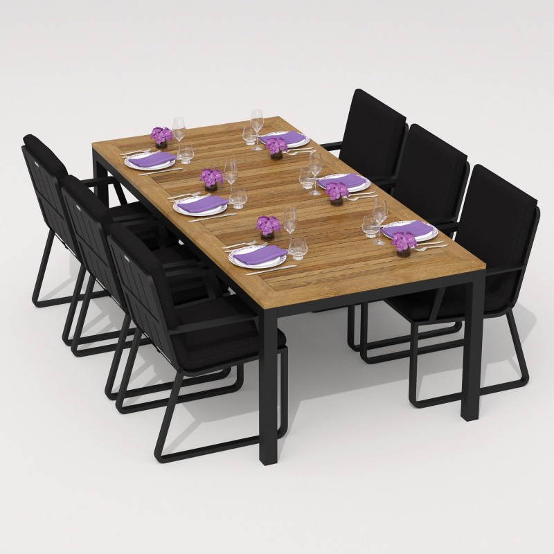IdealPatio - Обеденная группа Ideal Patio Tella Alba 200 Цвет: карбон, чёрный IdealPatio - Обеденная группа Ideal Patio Tella Alba 200 Цвет: карбон, чёрный