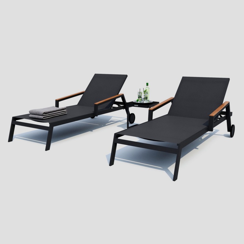 IdealPatio - Шезлонг Ideal Patio Sponda Цвет: карбон, серый IdealPatio - Шезлонг Ideal Patio Sponda Цвет: карбон, серый