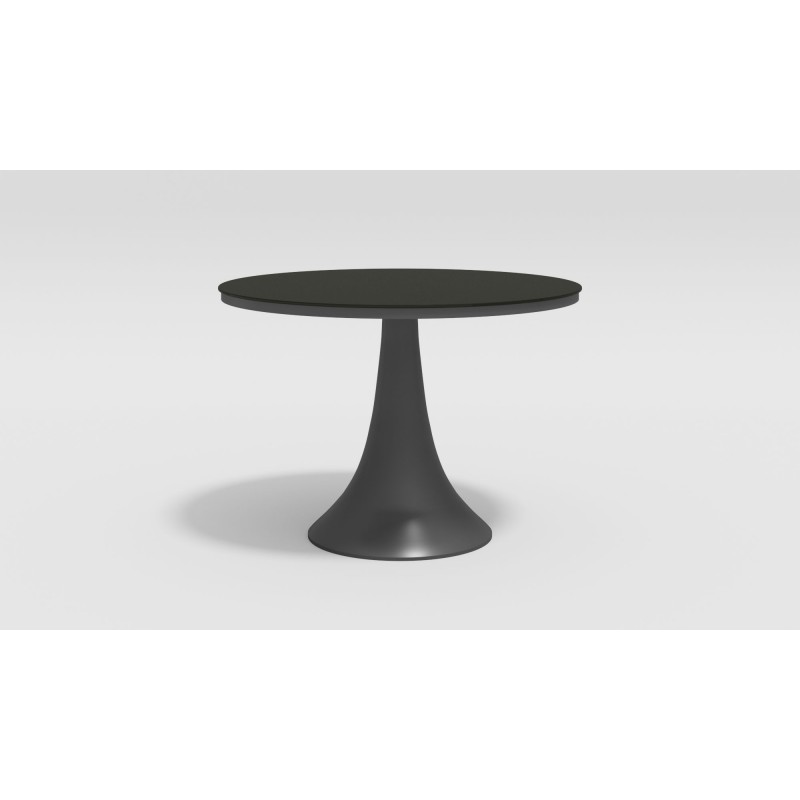 Gardenini - Обеденная зона Gardenini Voglie Round Carbon Антрацит со стульями Voglie