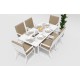 Gardenini - Обеденная зона Gardenini Voglie White 180 Бежевый со стульями Voglie Armrest