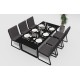Gardenini - Обеденная зона Gardenini Voglie Carbon 220 Антрацит со стульями Voglie