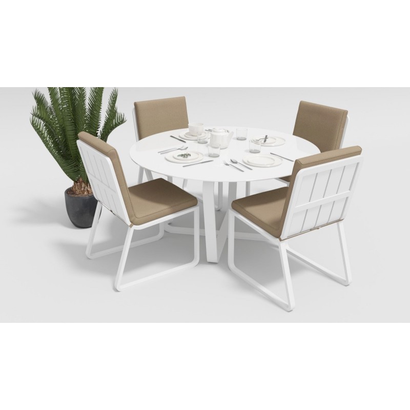 Gardenini - Обеденная зона Gardenini Primavera White Бежевый с стульями Voglie