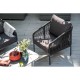 4SIS - Кресло 4SIS Канны из роупа Цвет: темно-серый RAL7024, Savana grafit 4SIS - Кресло 4SIS Канны из роупа Цвет: темно-серый RAL7024, Savana grafit