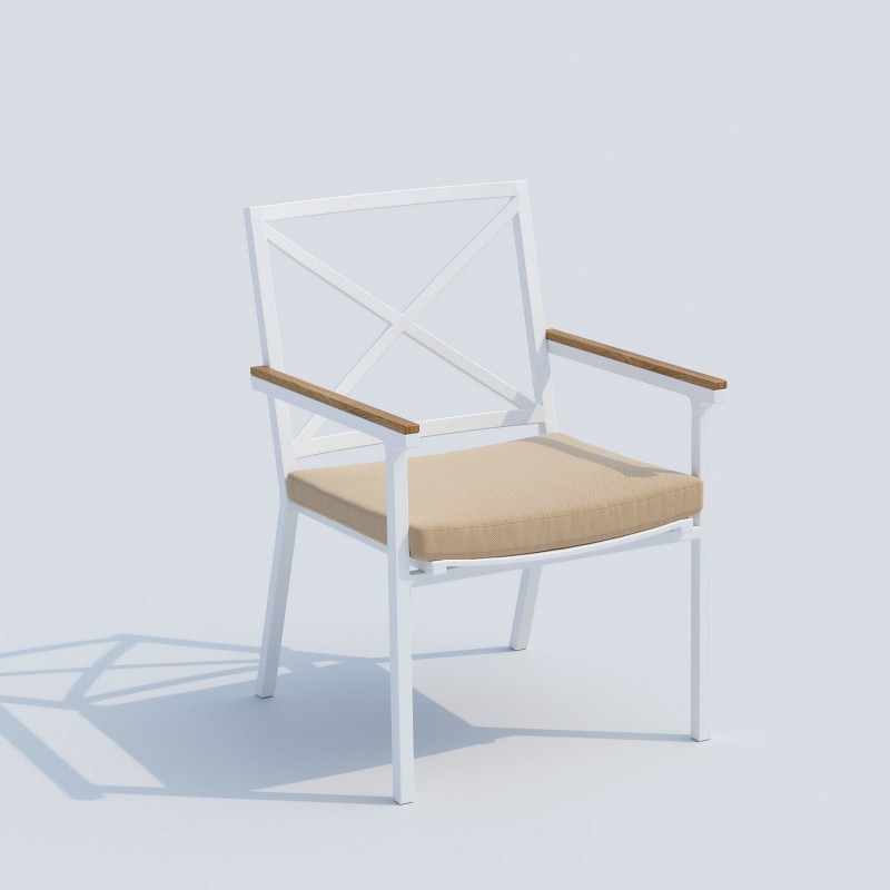 IdealPatio - Обеденная группа Ideal Patio Tella Alba 220 Цвет: белый, бежевый IdealPatio - Обеденная группа Ideal Patio Tella Alba 220 Цвет: белый, бежевый