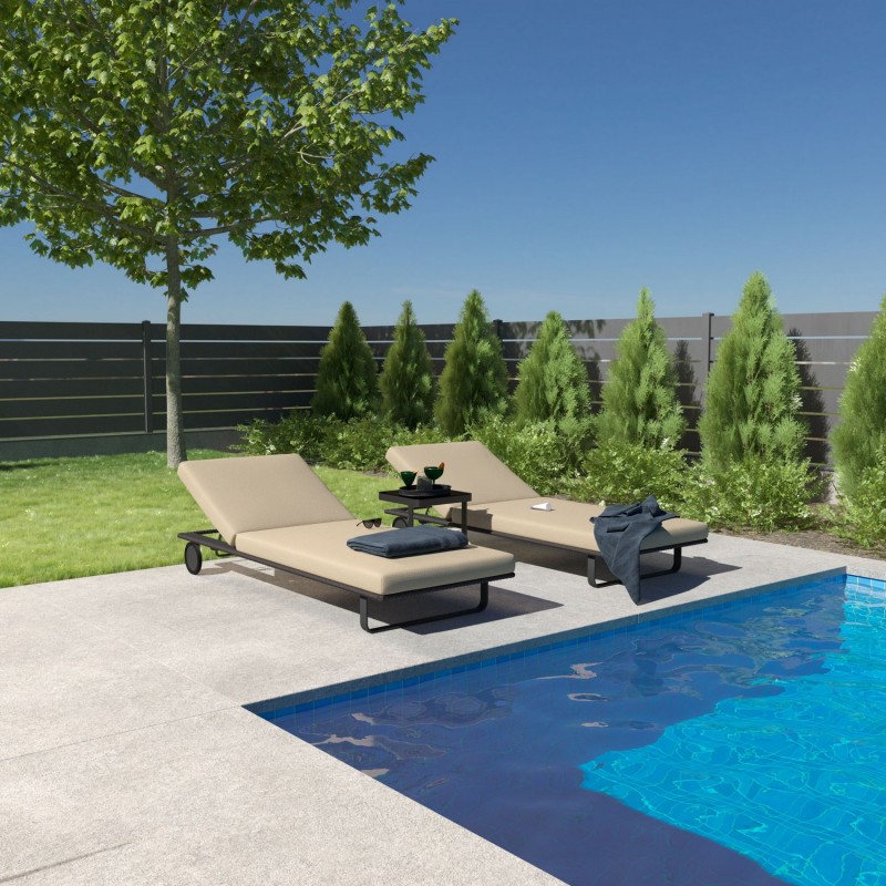 IdealPatio - Шезлонг Ideal Patio Costa Цвет: карбон, бежевый IdealPatio - Шезлонг Ideal Patio Costa Цвет: карбон, бежевый