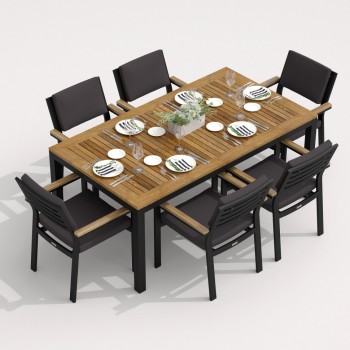 Обеденная группа Ideal Patio Tella Bonta 180 Цвет: карбон, антрацит