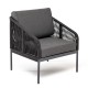 4SIS - Кресло 4SIS Канны из роупа Цвет: темно-серый RAL7024, Savana grafit 4SIS - Кресло 4SIS Канны из роупа Цвет: темно-серый RAL7024, Savana grafit