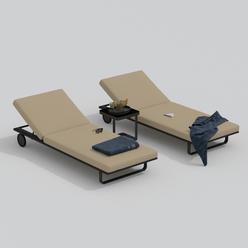 IdealPatio - Шезлонг Ideal Patio Costa Цвет: карбон, бежевый IdealPatio - Шезлонг Ideal Patio Costa Цвет: карбон, бежевый
