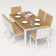 IdealPatio - Обеденная группа Ideal Patio Tella Gira 180 Цвет: белый, бежевый IdealPatio - Обеденная группа Ideal Patio Tella Gira 180 Цвет: белый, бежевый