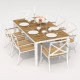 IdealPatio - Обеденная группа Ideal Patio Tella Festa 180 Цвет: белый, бежевый IdealPatio - Обеденная группа Ideal Patio Tella Festa 180 Цвет: белый, бежевый