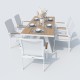 IdealPatio - Обеденная группа Ideal Patio Mirra Sola 180 Цвет: белый IdealPatio - Обеденная группа Ideal Patio Mirra Sola 180 Цвет: белый