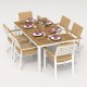 IdealPatio - Обеденная группа Ideal Patio Tella Bonta 180 Цвет: белый, бежевый IdealPatio - Обеденная группа Ideal Patio Tella Bonta 180 Цвет: белый, бежевый